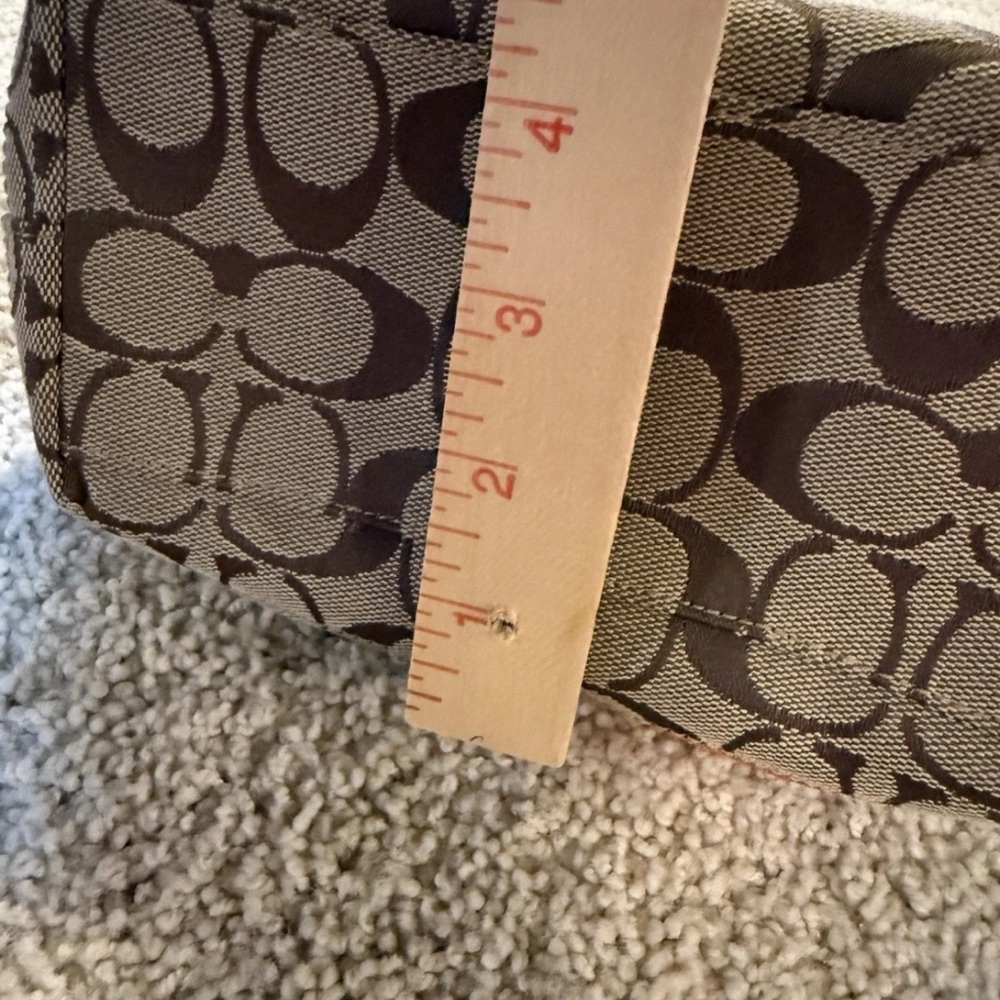 Coach Signature Canvas Shoulder Bag with Colorful Accents - Picture 9 of 12